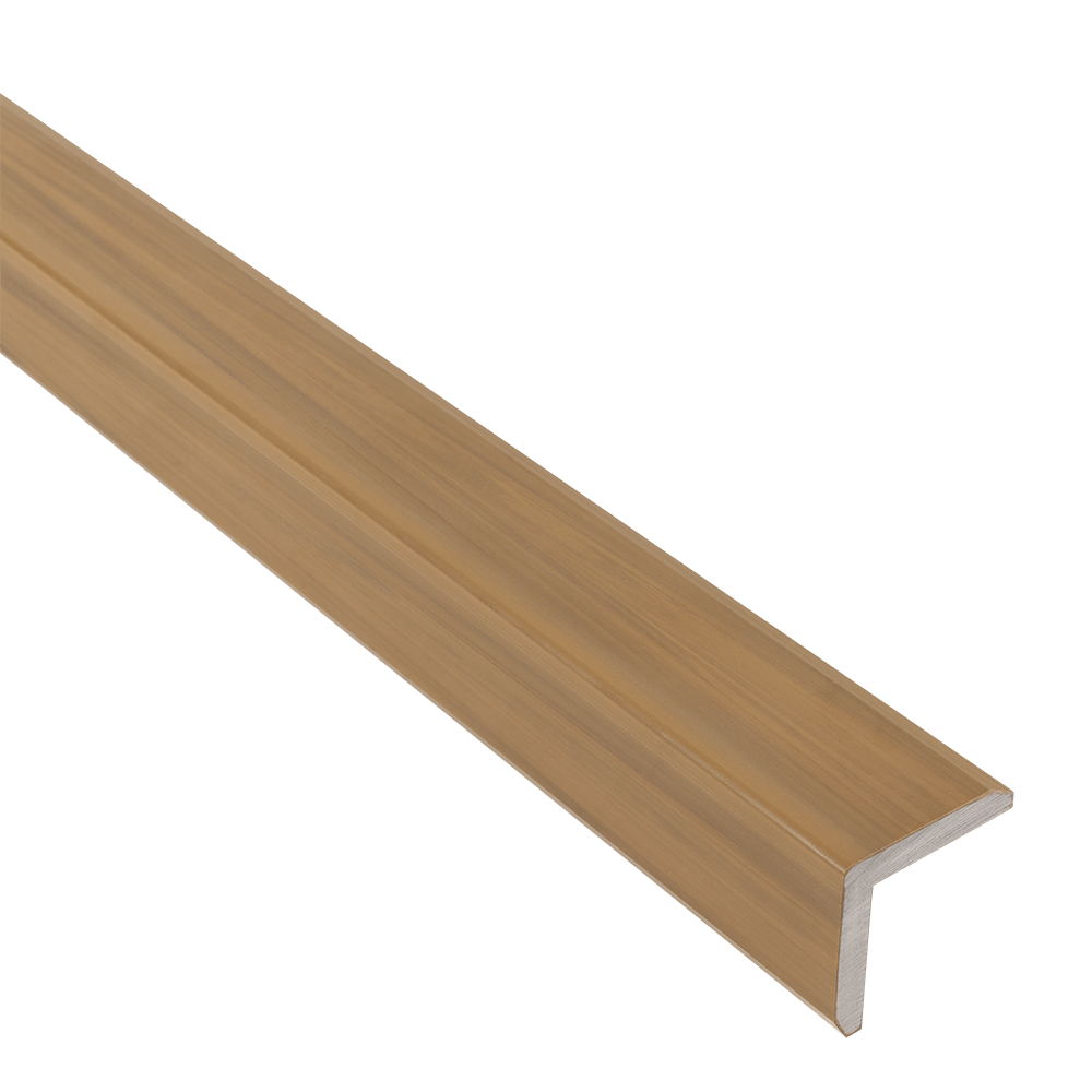 35x35mm deX Teak Premium PVC/Mineral Decking Angle Trim 3.6m image